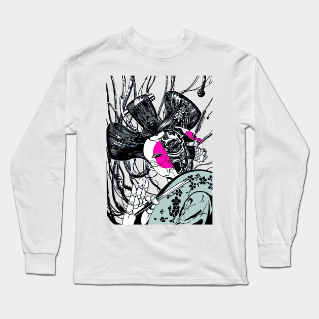 Cyberpunk Geisha Long Sleeve T-Shirt by OWLvision33